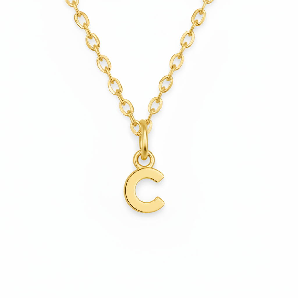 Birthstone Initial Necklace
