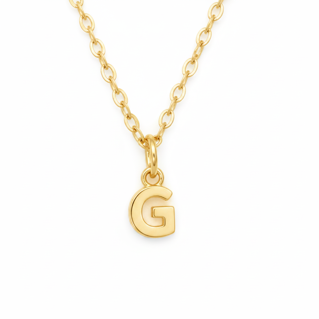 Birthstone Initial Necklace