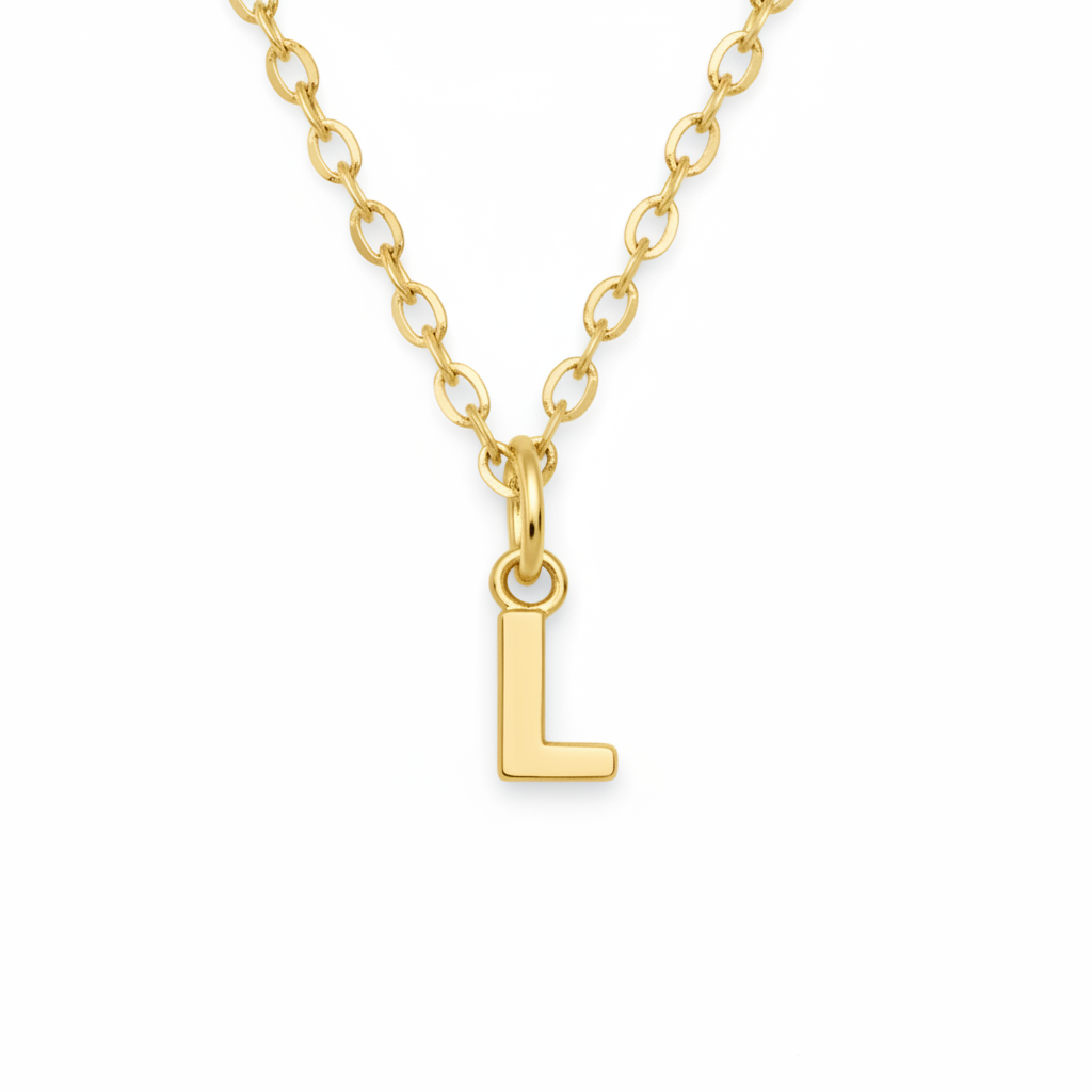 Birthstone Initial Necklace