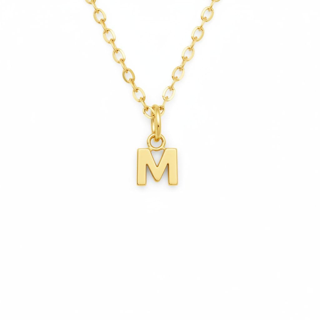 Birthstone Initial Necklace