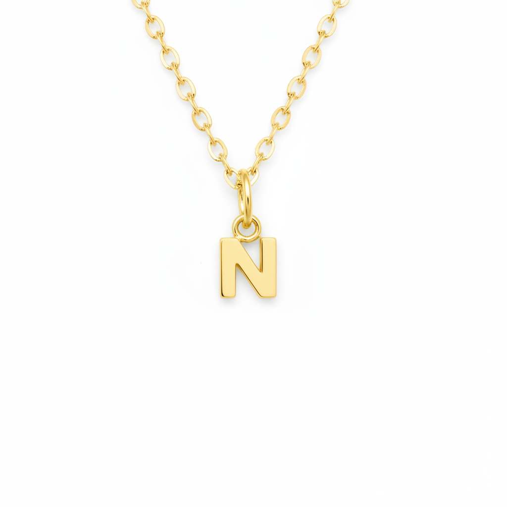 Birthstone Initial Necklace