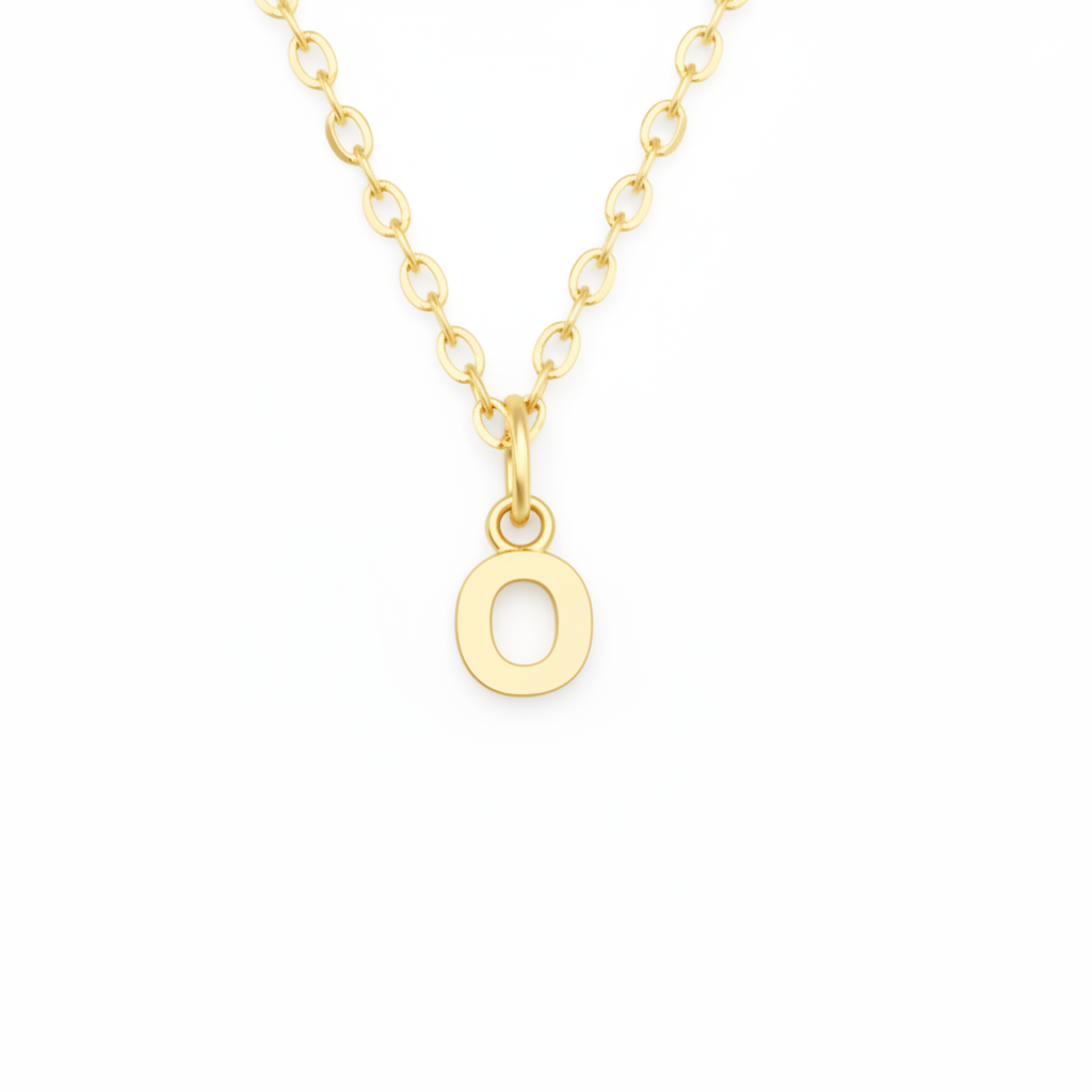 Birthstone Initial Necklace