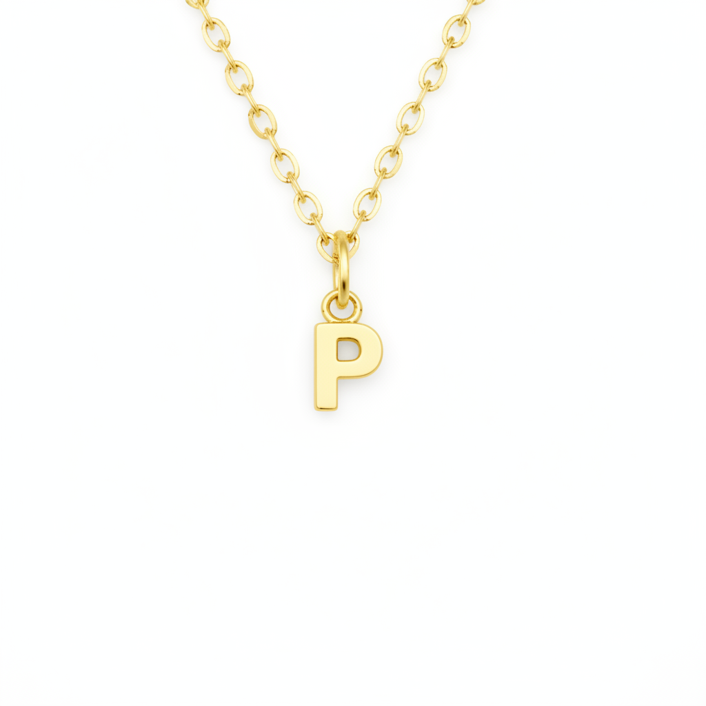 Birthstone Initial Necklace