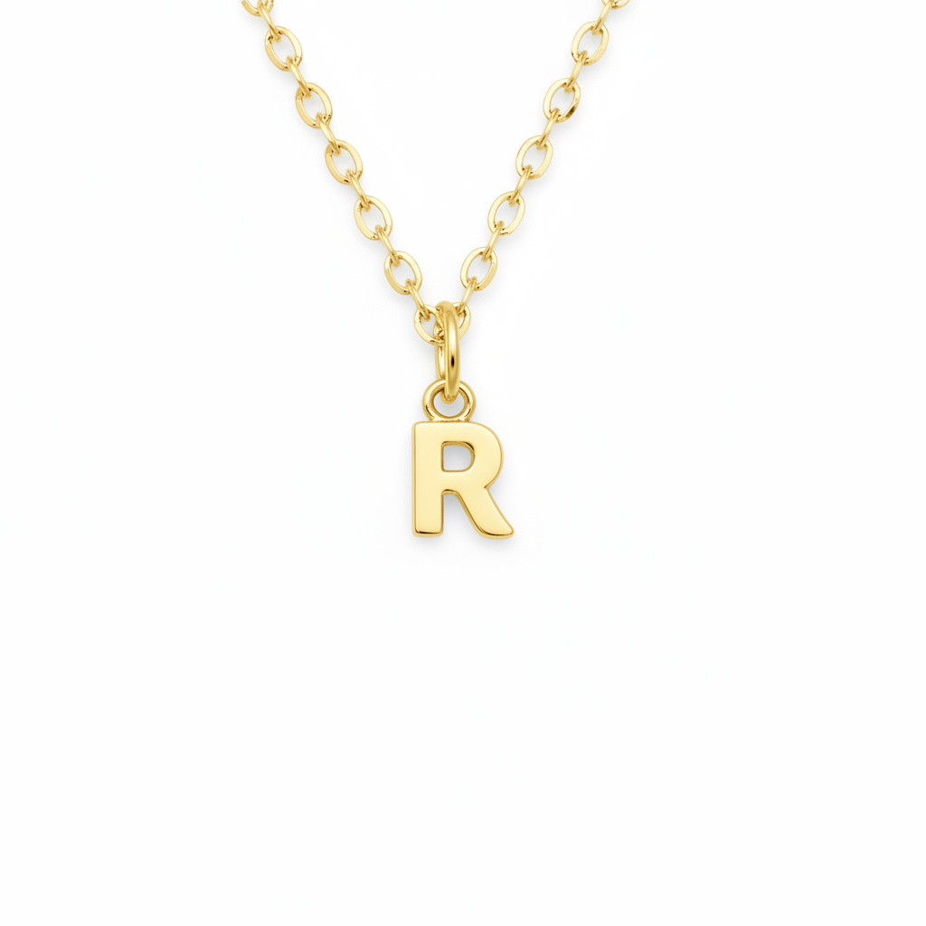 Birthstone Initial Necklace