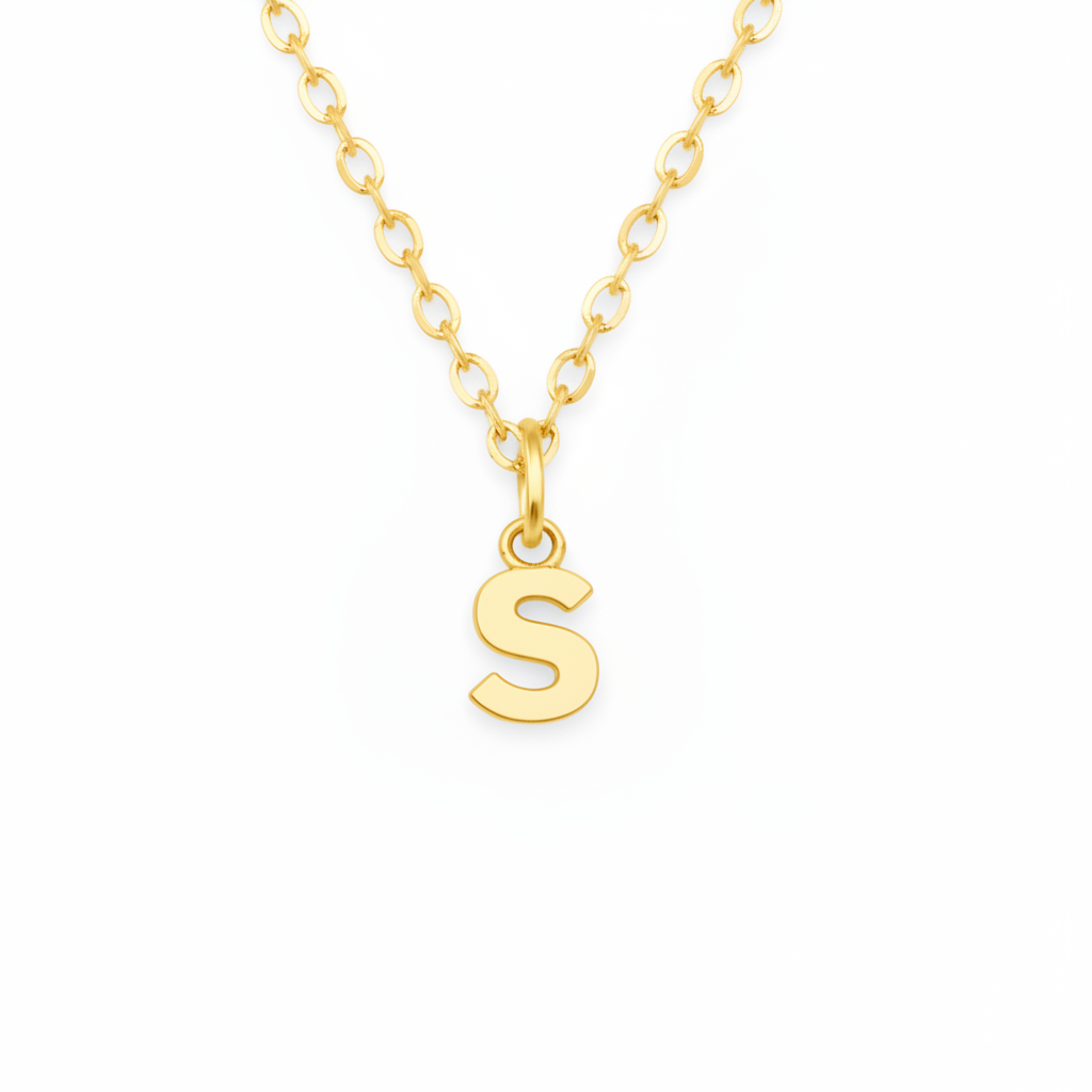 Birthstone Initial Necklace