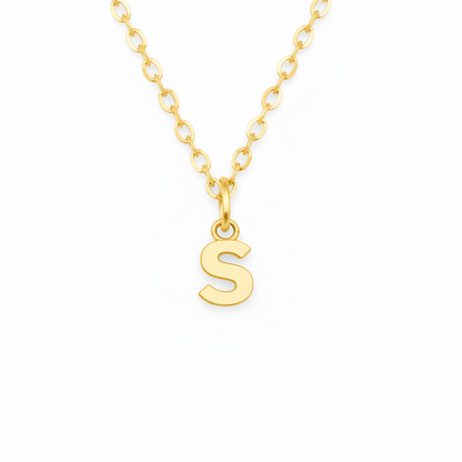 Birthstone Initial Necklace
