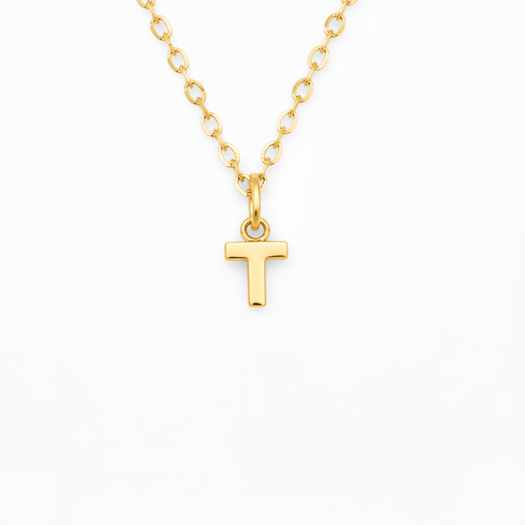Birthstone Initial Necklace