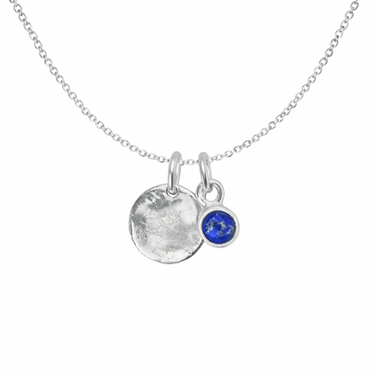 Lapis Lazuli Midi Disc Necklace
