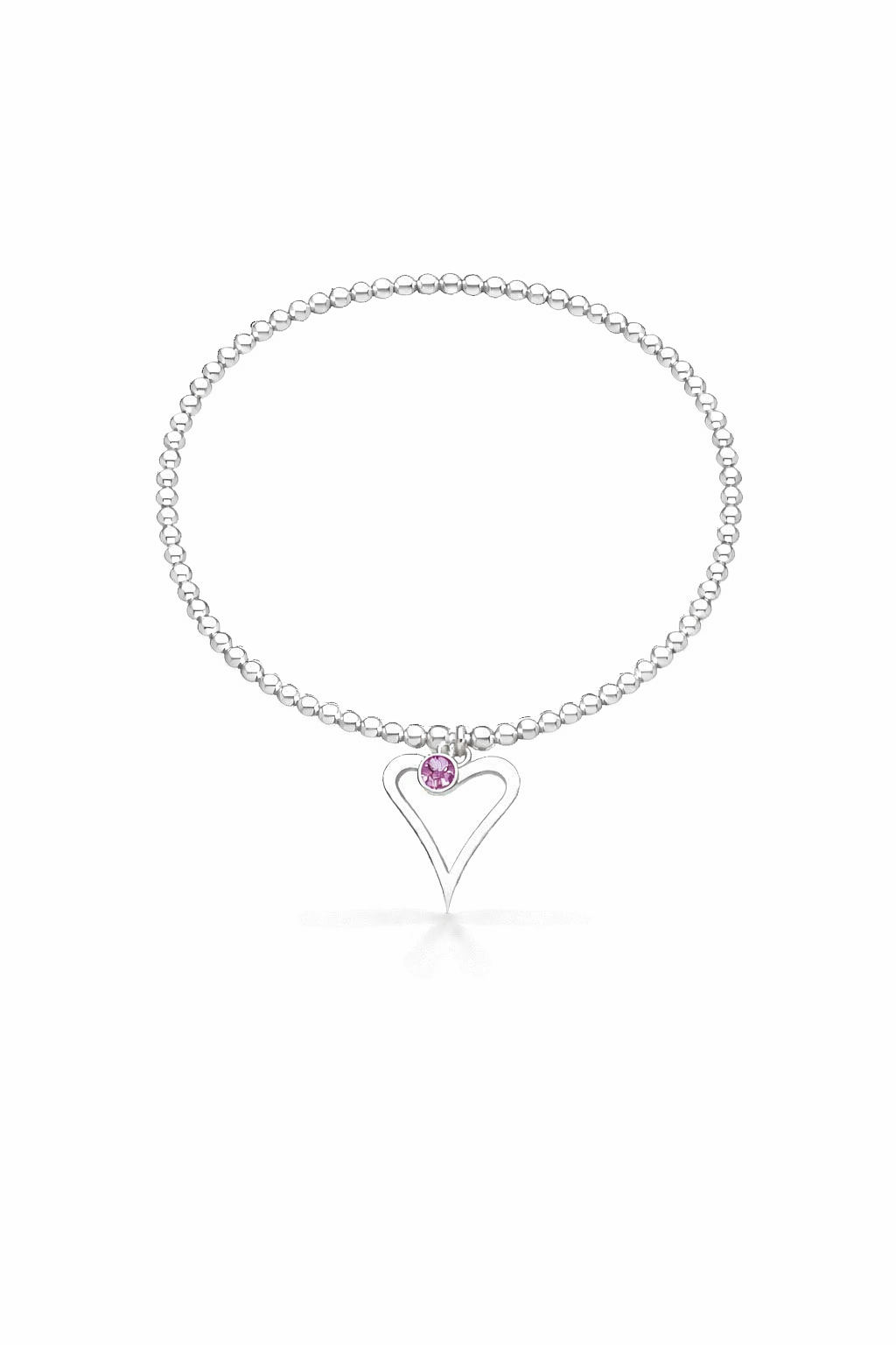 Birthstone Heart Bracelet