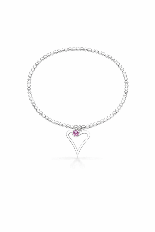 Birthstone Heart Bracelet