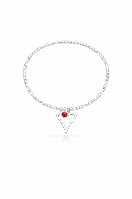 Birthstone Heart Bracelet