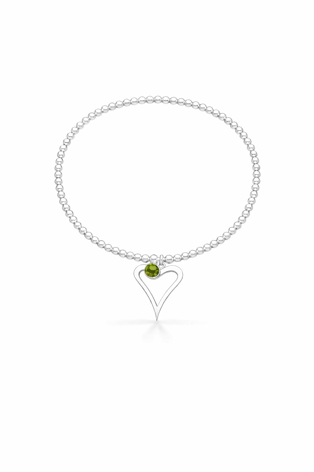 Birthstone Heart Bracelet