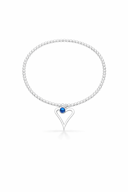 Birthstone Heart Bracelet
