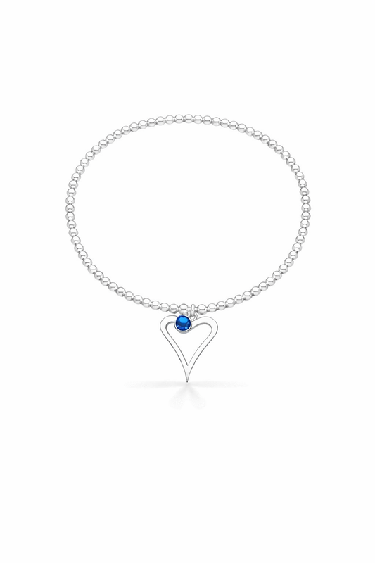 Birthstone Heart Bracelet