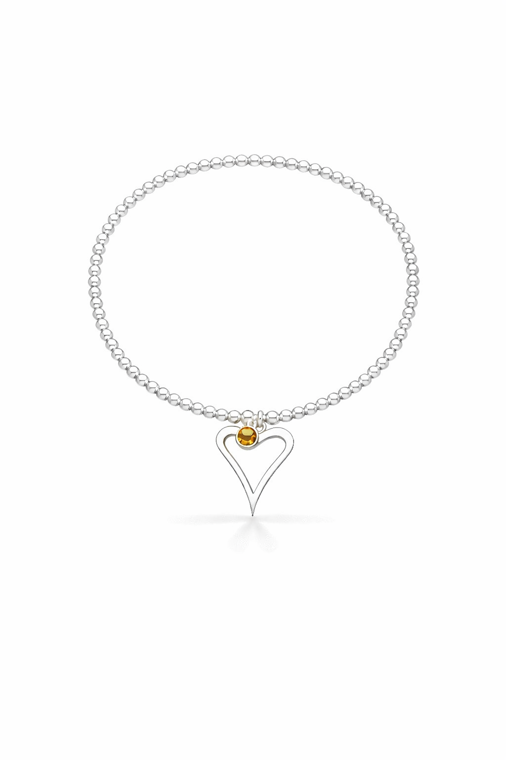 Birthstone Heart Bracelet