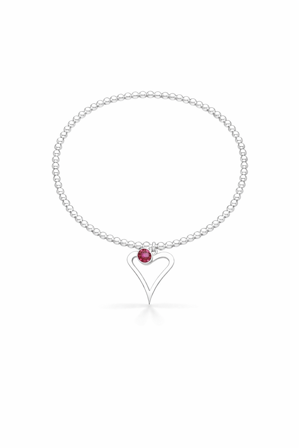 Birthstone Heart Bracelet