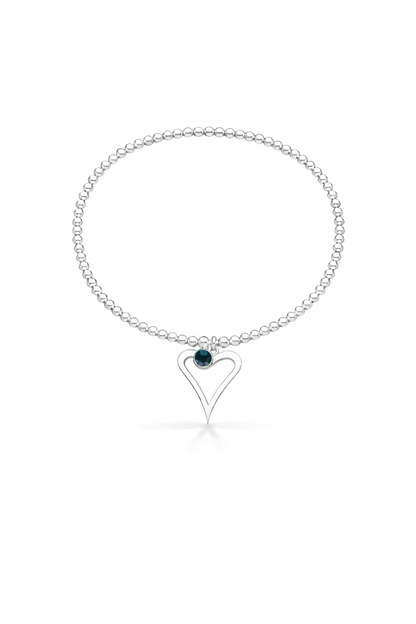 Birthstone Heart Bracelet