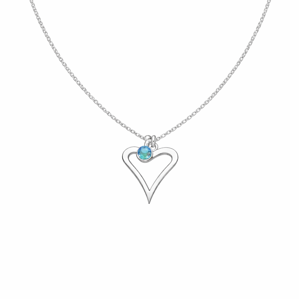 Birthstone Heart Necklace