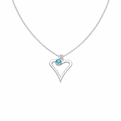 Birthstone Heart Necklace
