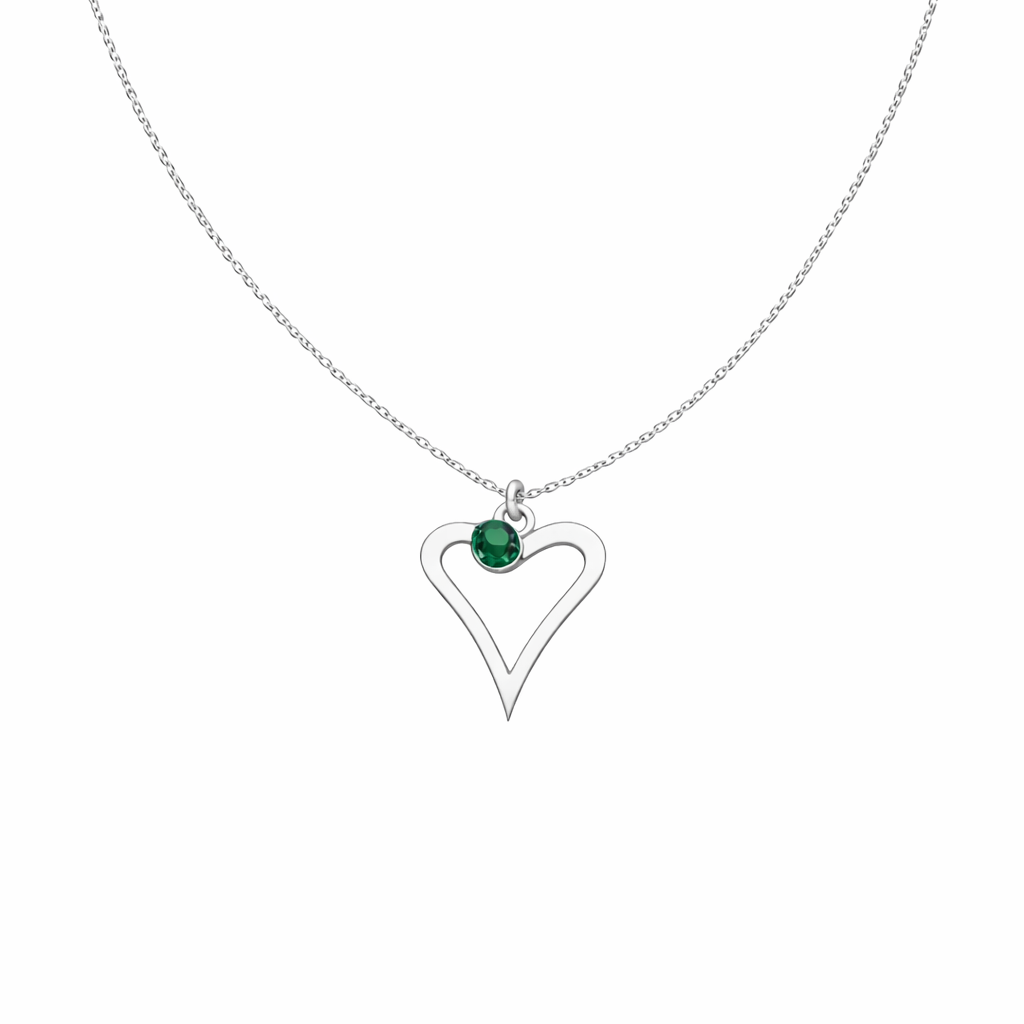 Birthstone Heart Necklace
