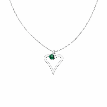 Birthstone Heart Necklace