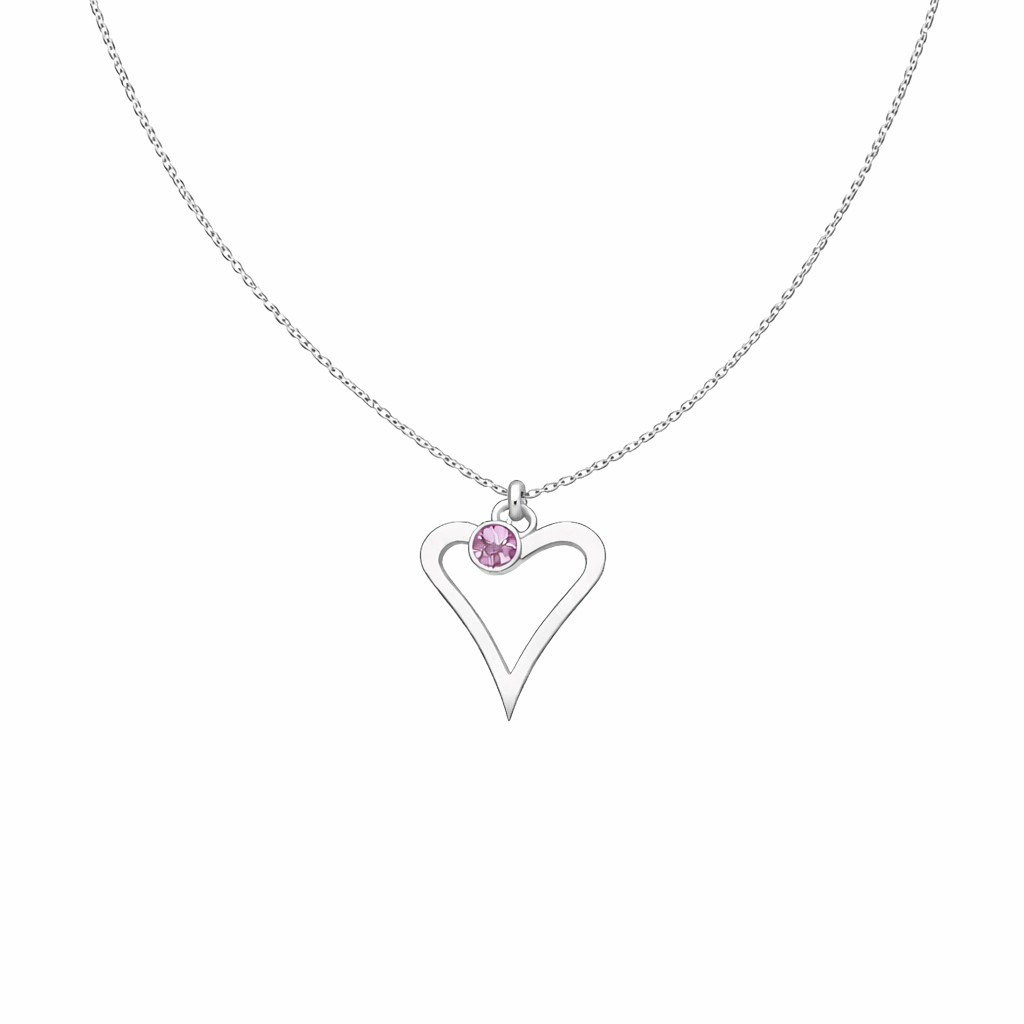 Birthstone Heart Necklace