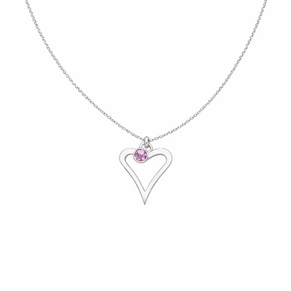 Birthstone Heart Necklace