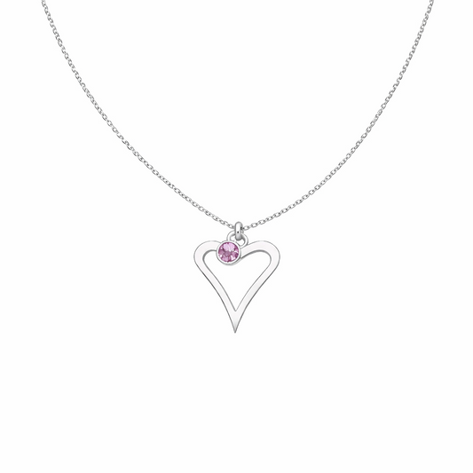 Birthstone Heart Necklace