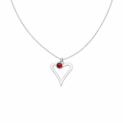 Birthstone Heart Necklace