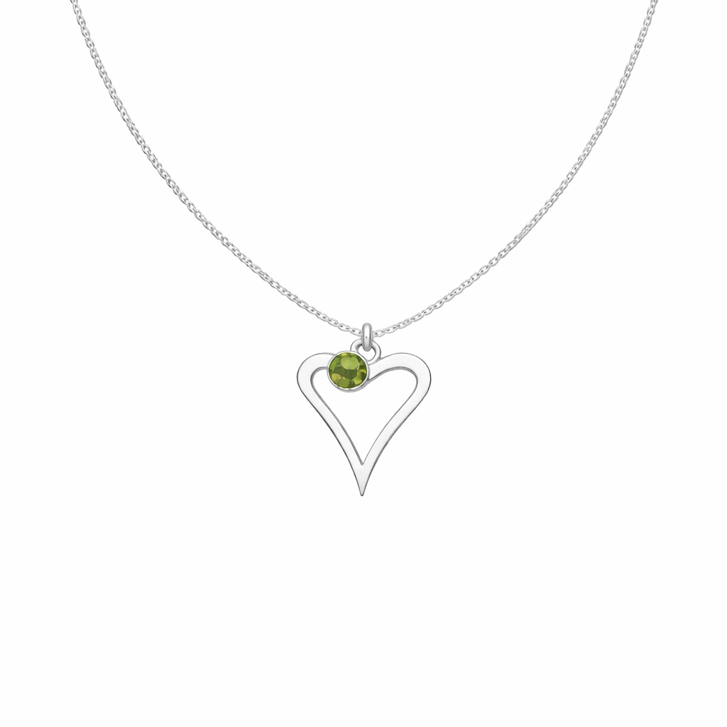 Birthstone Heart Necklace