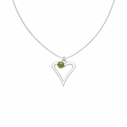 Birthstone Heart Necklace