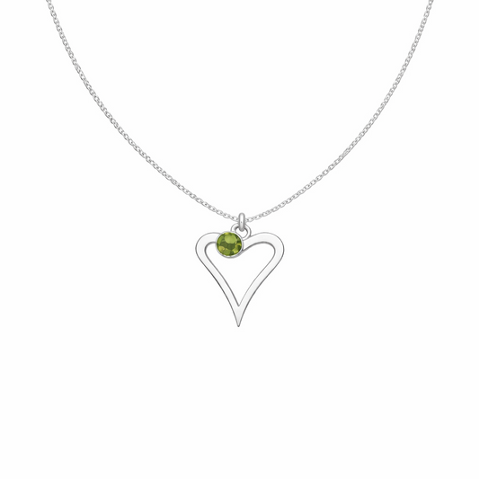 Birthstone Heart Necklace