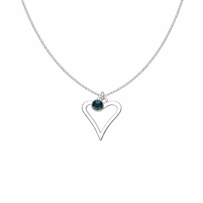 Birthstone Heart Necklace