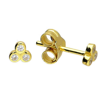 Triple Stone Studs