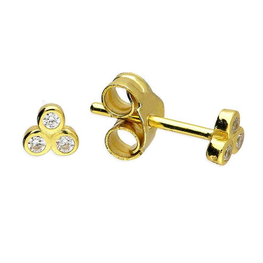 Triple Stone Studs