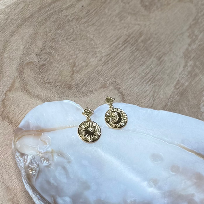 Sun & Moon Drop Earrings