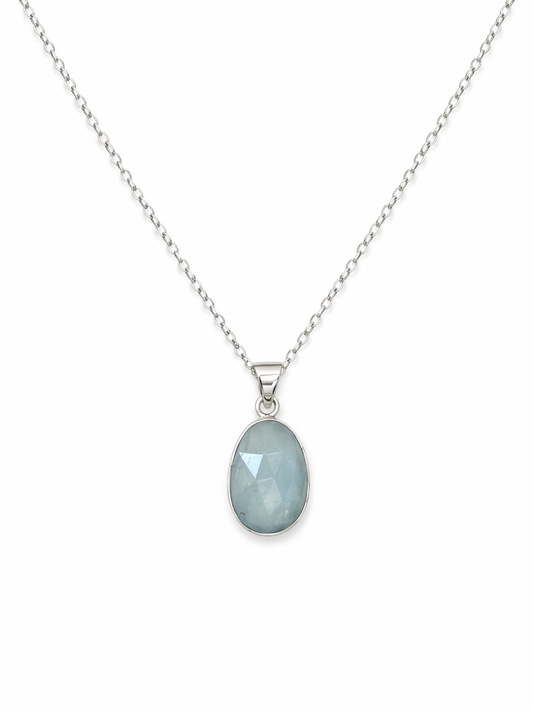 Aquamarine Belcher Necklace