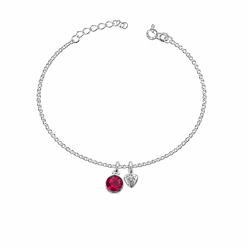 Birthstone Teeny Heart Bracelet