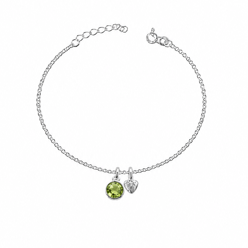 Birthstone Teeny Heart Bracelet