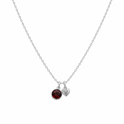 Birthstone Teeny Heart Necklace