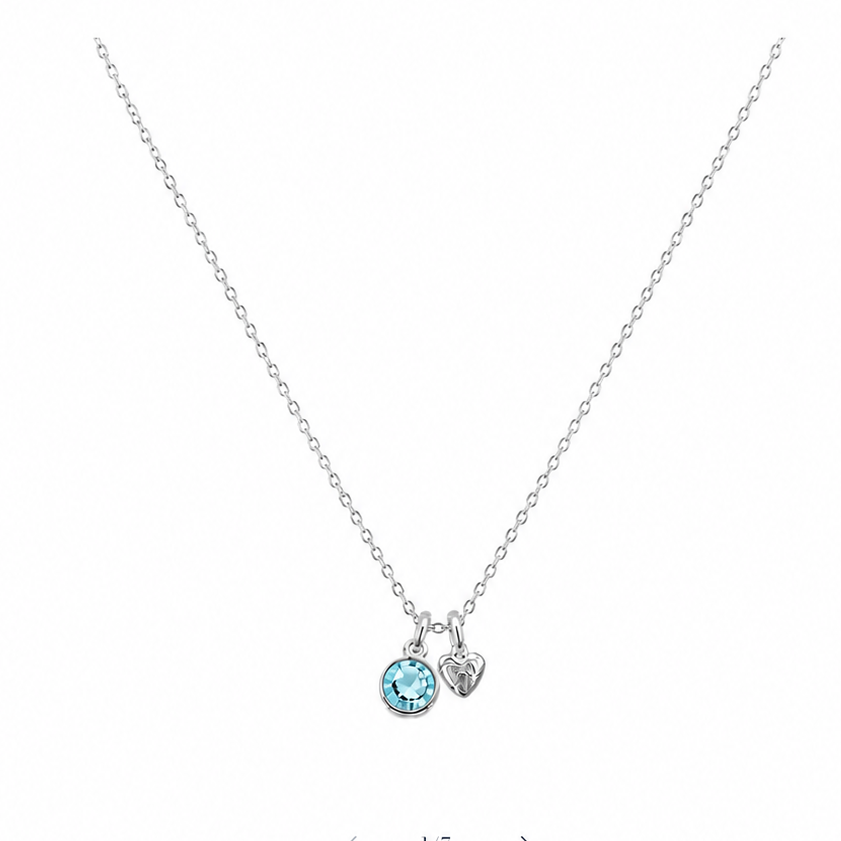 Birthstone Teeny Heart Necklace