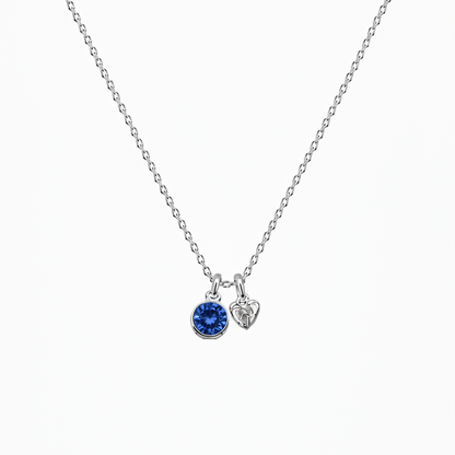 Birthstone Teeny Heart Necklace
