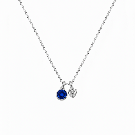 Birthstone Teeny Heart Necklace