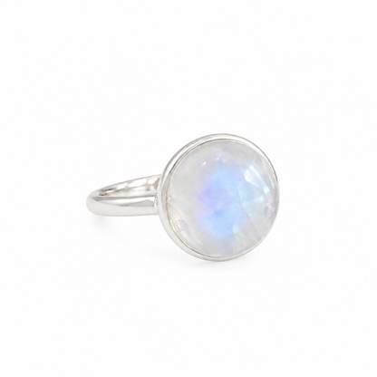 Round Moonstone Ring
