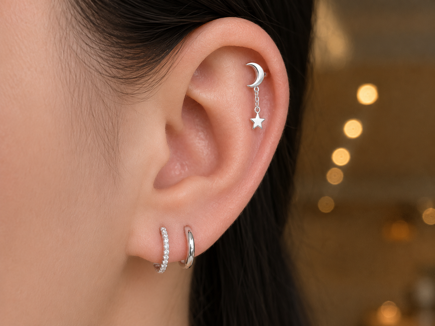 Mini Sparkle Huggie Hoops