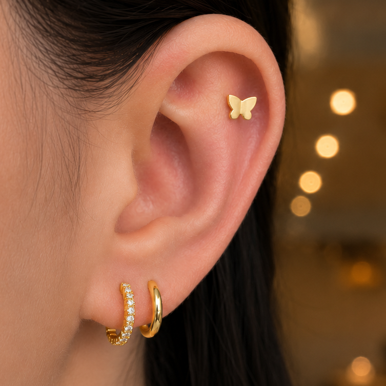 Butterfly Cartilage Stud