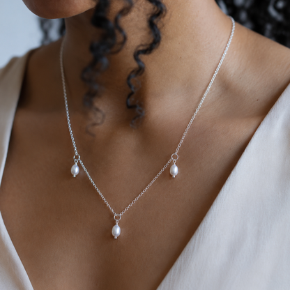 Luna Pearl Drop Necklace