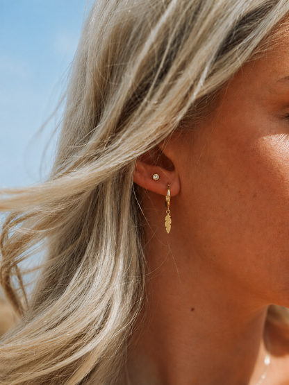 Mini Feather Hoops