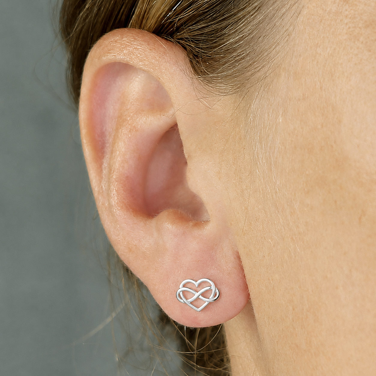 Infinity Heart Studs