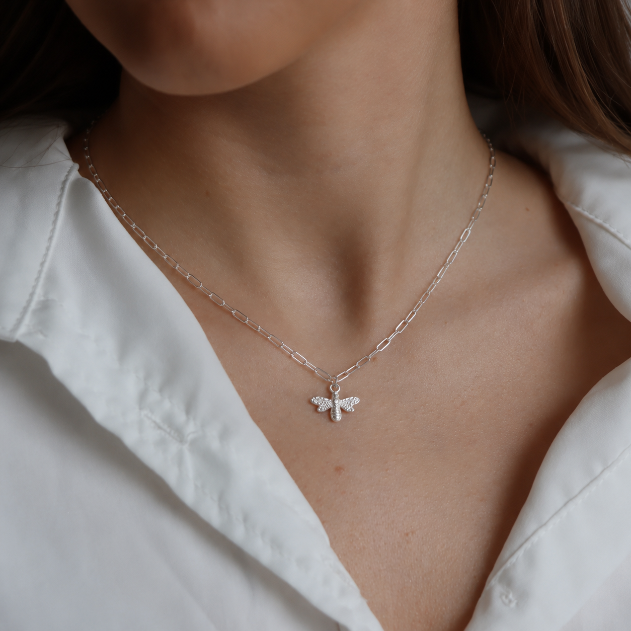 Bumble Bee Teeny Trace Necklace